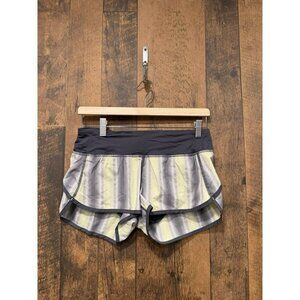 Lululemon Speed Short Coal Citron Ombre Size 4 EUC